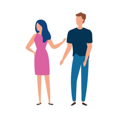 iş çift zarif avatar karakter