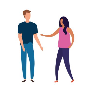 iş çift zarif avatar karakter