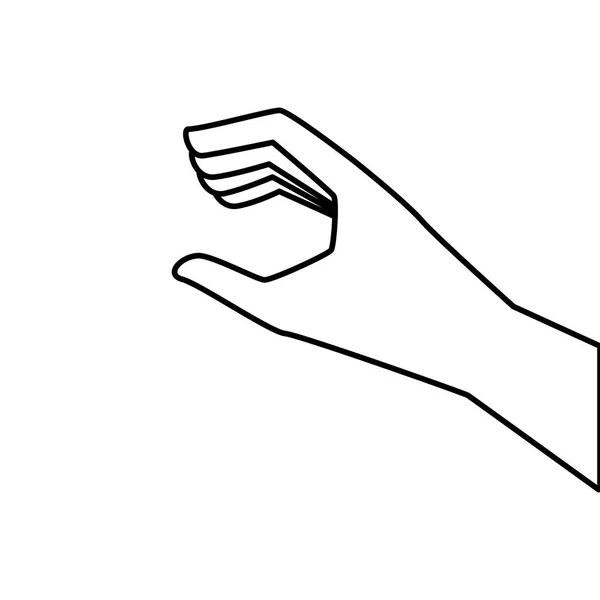 Hand orgaan mens geïsoleerd pictogram — Stockvector