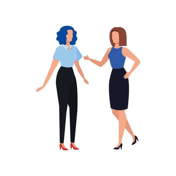Företag kvinnor eleganta avatar tecken Stockillustration