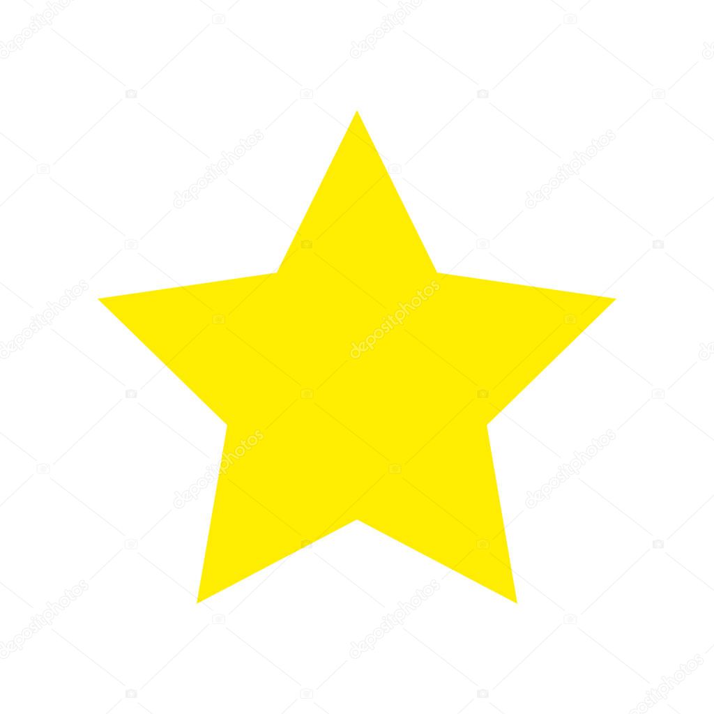 star yellow color isolated icon
