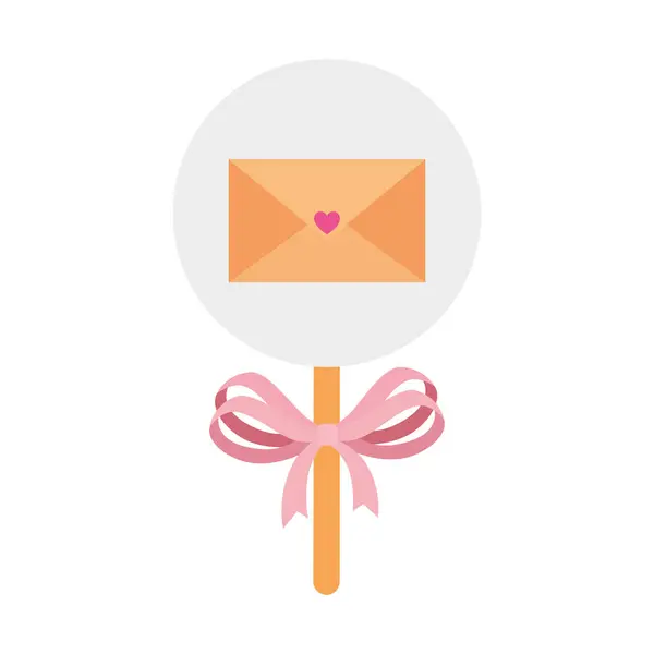 Envelop mail met hart in stok — Stockvector