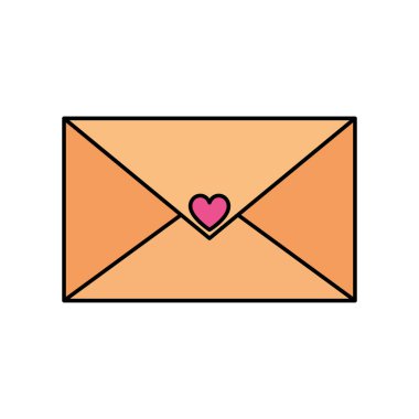 Kalp izole edilmiş simgeye sahip zarf