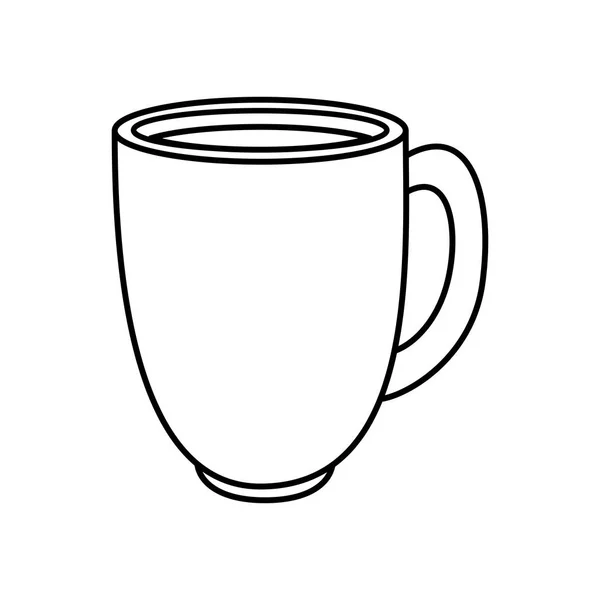 Cup coffee delicious isolated icon — 스톡 벡터