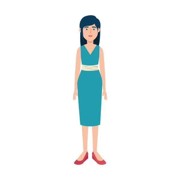 Jeune femme avatar personnage icône — Image vectorielle
