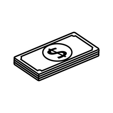 Yığınla fatura para nakit izole simge