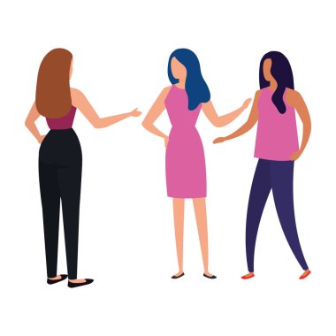 group of business people elegant avatar character