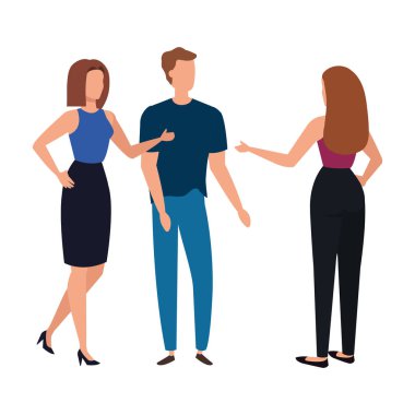 iş insanlar zarif avatar karakter