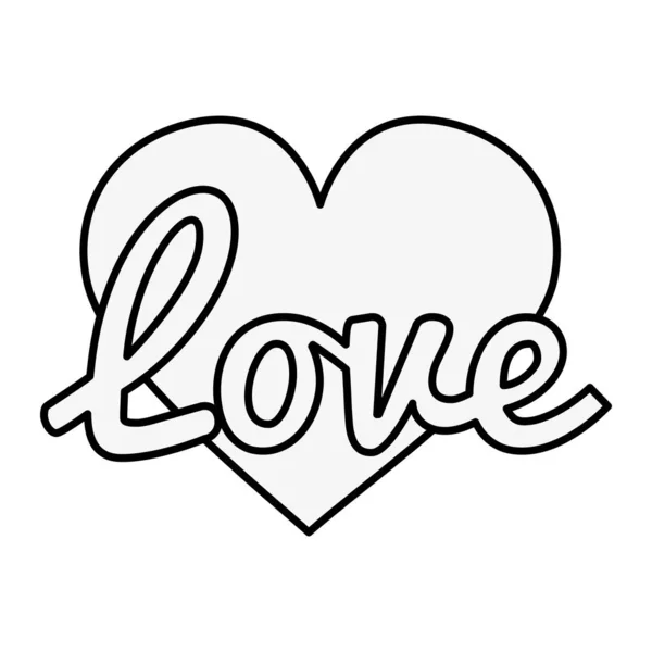 Σύμβολο αγάπης με την καρδιά ποπ τέχνη στυλ εικονίδιο — Διανυσματικό Αρχείο