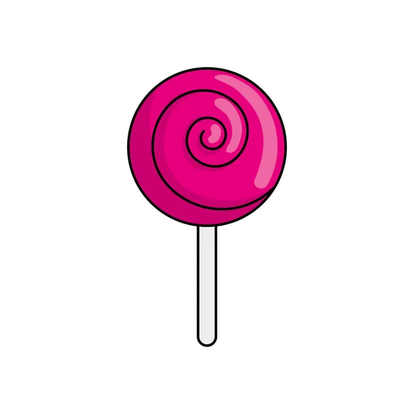 Lollipop round retro isolated icon — Stock Vector