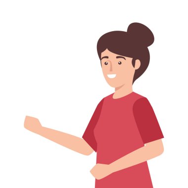 Genç kadın avatar karakter simgesi