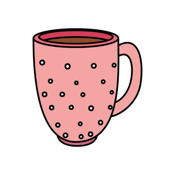 Taza de café delicioso icono aislado — Vector de stock