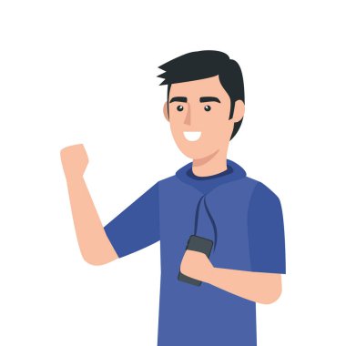 Genç adam avatar karakter simgesi