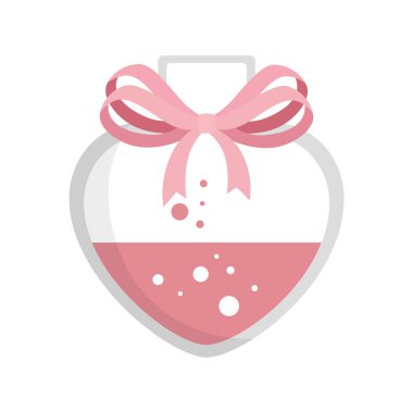 Kalp şişesi ile izole edilmiş bir koku.