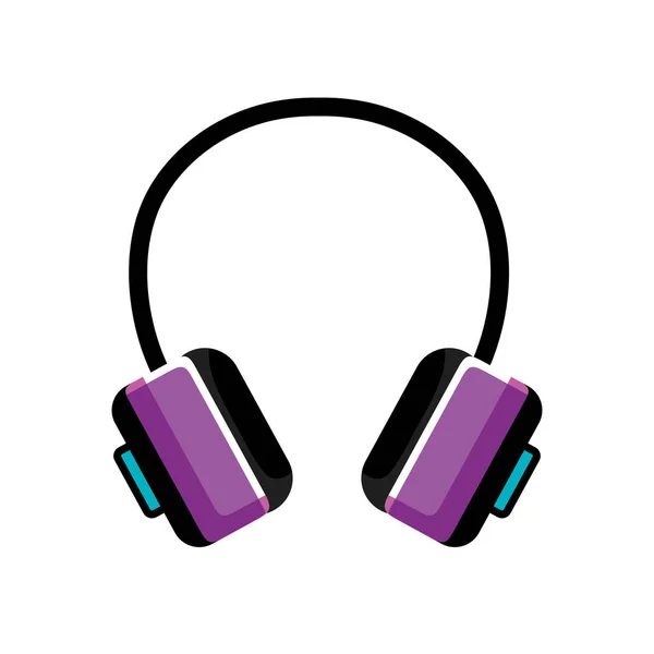 Headset pop art stijl pictogram — Stockvector