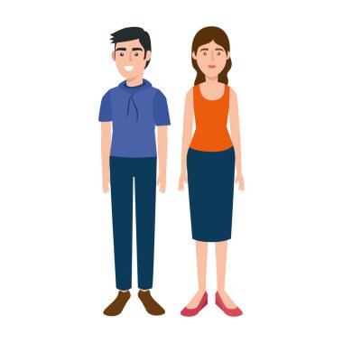 Genç çift Avatar karakter simgesi