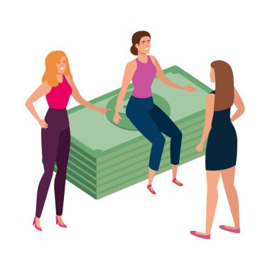 Yığınla faturası olan güzel kadınlar