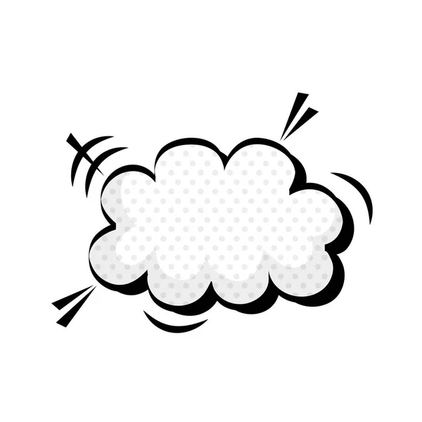 Cloud pop art stijl pictogram — Stockvector