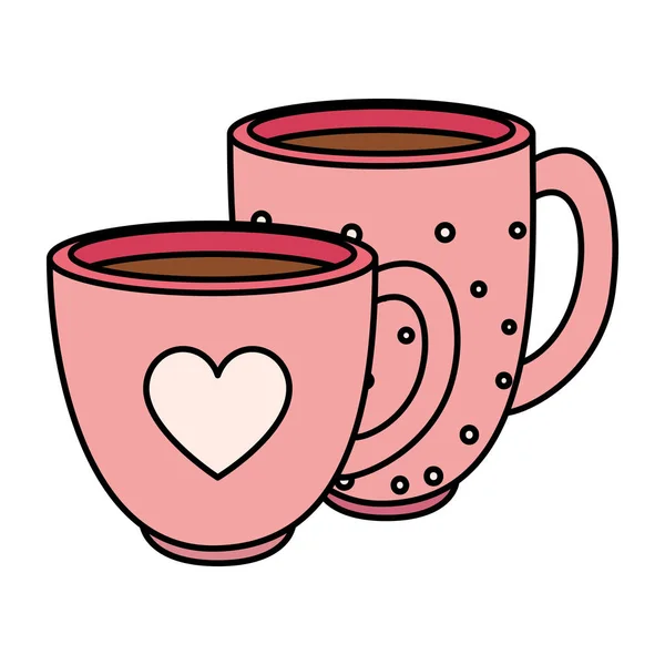 Чашки кави смачна ізольована ікона — стоковий вектор