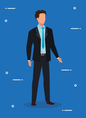 İş adamı zarif karakter simgesi