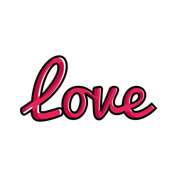 Signo de amor pop arte icono de estilo — Vector de stock