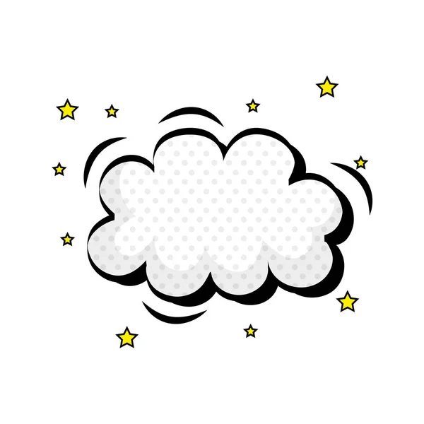 Ícone de estilo de arte pop nuvem — Vetor de Stock