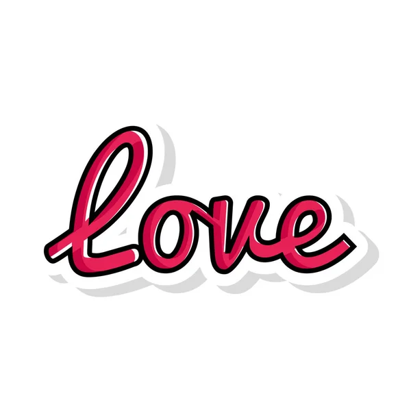 Love sign pop art style icon — Stock Vector