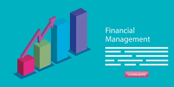 Gestão financeira com gráficos de estatísticas de barras —  Vetores de Stock