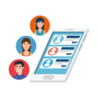 Sohbet simgesine sahip akıllı telefon aygıtı