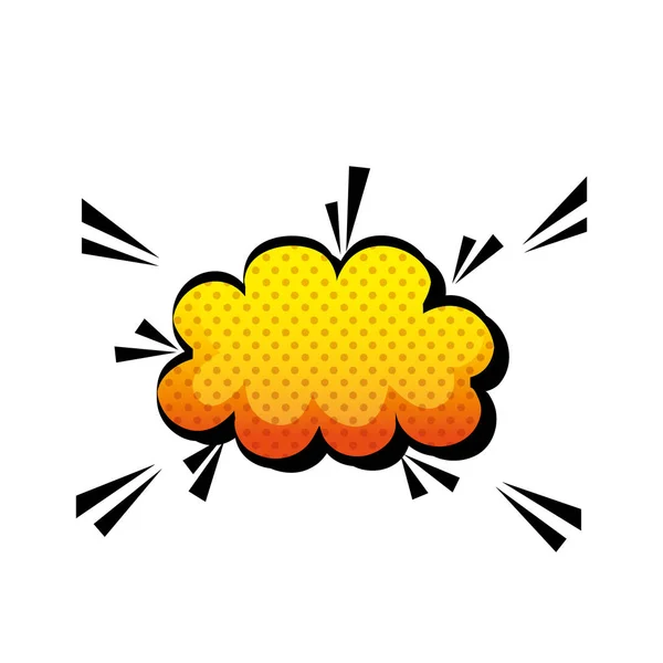 Cloud pop art stijl pictogram — Stockvector