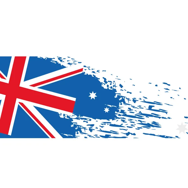 Flagge Australien Emblem isolierte Ikone — Stockvektor