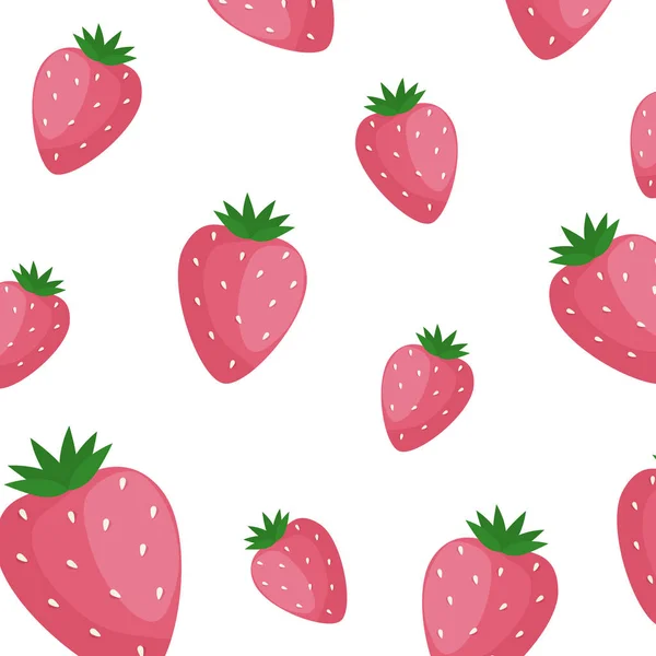 草莓果实美味的背景 — 图库矢量图片