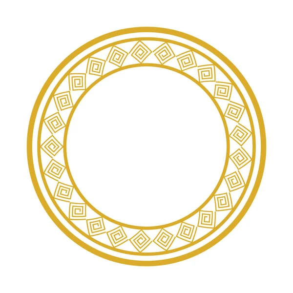 Quadro circular chinês isolado ícone —  Vetores de Stock
