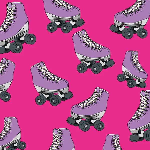 Fond de patins à roulettes des années 90 style rétro — Image vectorielle