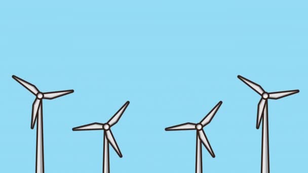 Umweltfreundliche Animation mit Energieerzeugung — Stockvideo