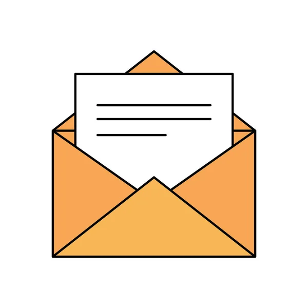 Design de vetor de mensagem de envelope isolado —  Vetores de Stock