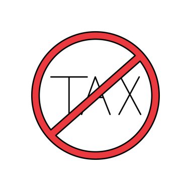 İzole vergi yasaklı vektör tasarımı