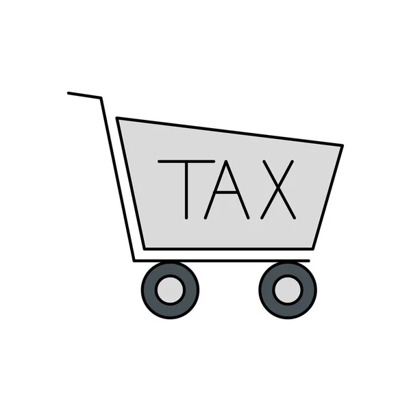 Isolated tax cart vector design — Stock Vector