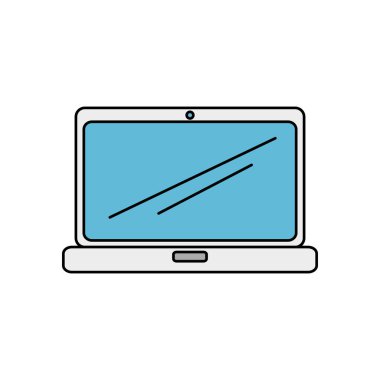 İzole edilmiş dijital dizüstü bilgisayar vektör tasarımı