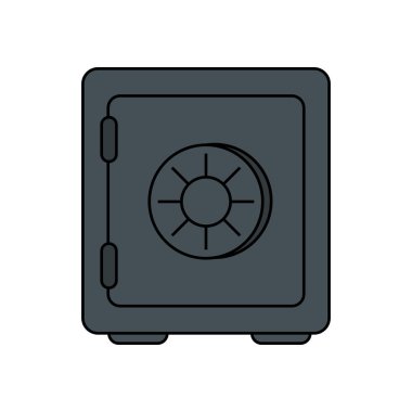 İzole edilmiş para kasası vektör tasarımı