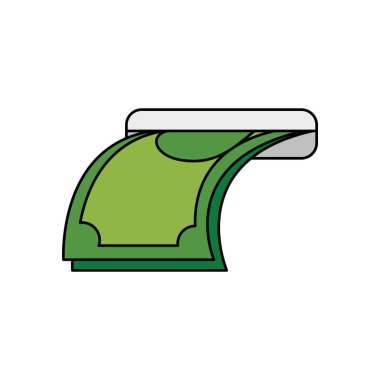 İzole para faturaları vektör tasarımı