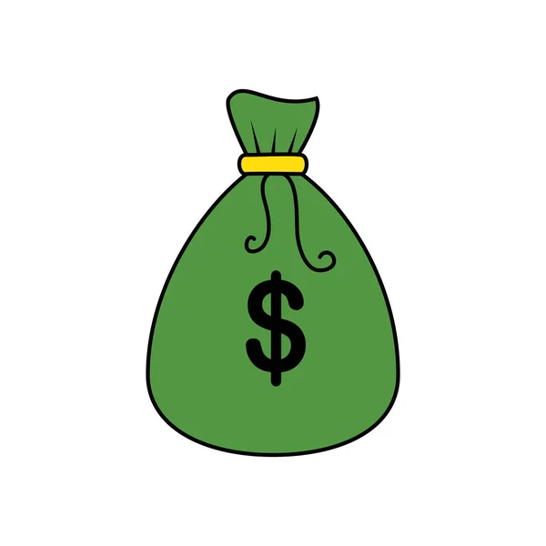 Isolated money bag vector design — Stock Vector