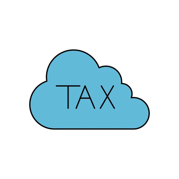 Izolowana konstrukcja wektora chmury podatkowej — Wektor stockowy