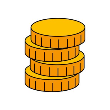 İzole para sikkeleri vektör tasarımı