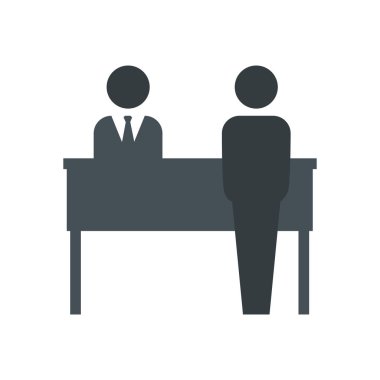 İzole otel resepsiyonisti Avatar ikon vektör tasarımı