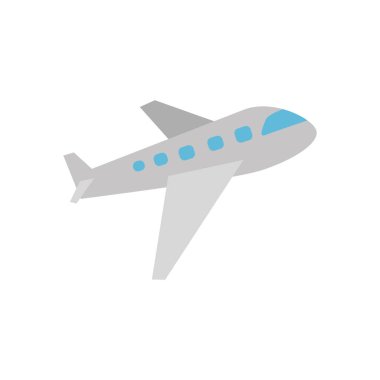 İzole edilmiş uçak simgesi vektör tasarımı