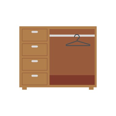 İzole dolap mobilya vektör tasarımı