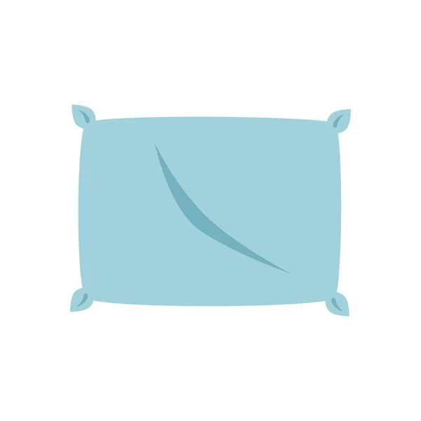 Diseño aislado del vector de almohada de la cama del hogar — Vector de stock