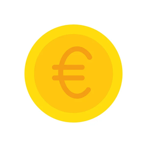 Diseño aislado de vectores de monedas en euros — Vector de stock