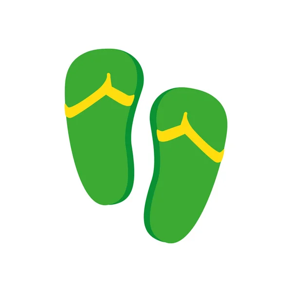 Isolado sandálias de verão design vetorial — Vetor de Stock